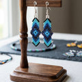 Soul Feather Earrings blue