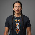 Beaded Medallion Necklace(Howling Wolf)