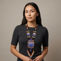 Beaded Medallion Necklace(Oilers)