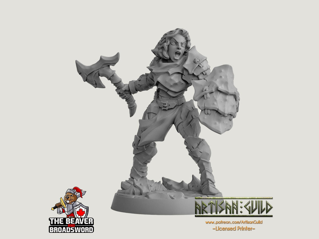 Scourgeland Survivor E dnd mini - Dungeons and Dragons | Female | Fighter | Barbarian| Human 5e Fantasy  Pathfinder 2e 5e Tabletop Mini RPG