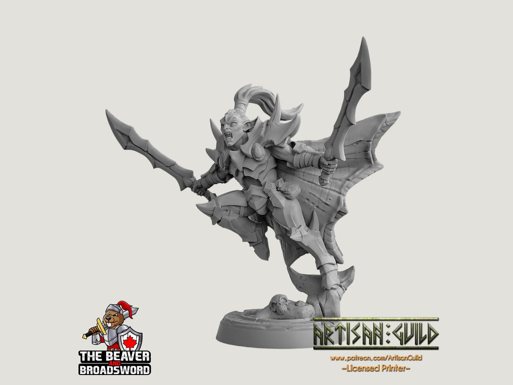 Khaladas Soulsplitter DnD mini - Dungeons and Dragons | Female | Fighter | Paldin Cleric | Elf Drow DnD 5e Fantasy Pathfinder 2e 5e Tabletop