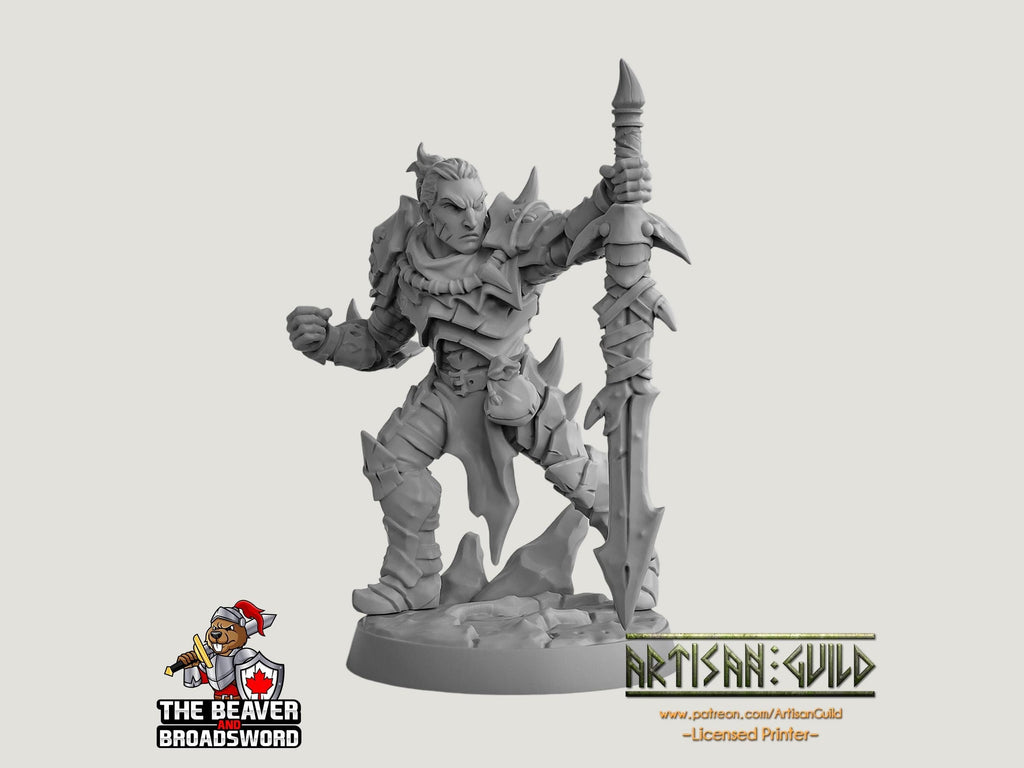 Scourgeland Survivor A dnd mini - Dungeons and Dragons | Male | Fighter | Barbarian | Human 5e Fantasy  Pathfinder 2e 5e Tabletop | Mini RPG