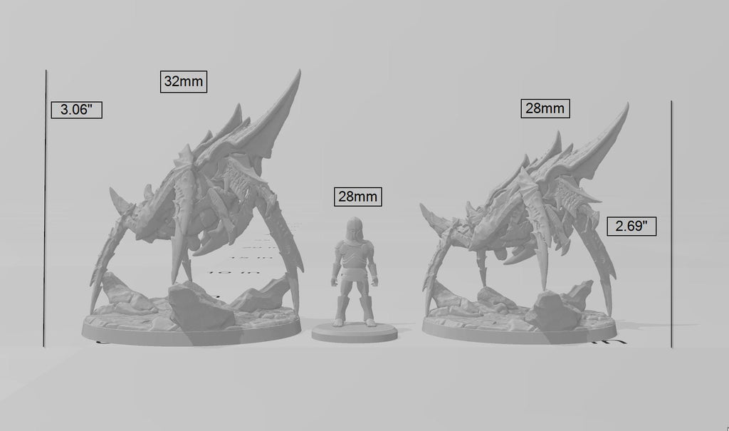 Battle-Prawn Zeek - Dungeons and Dragons | Monster | Desert | Sand | Chitin 5e Fantasy  Pathfinder 2e 5e Tabletop Mini RPG