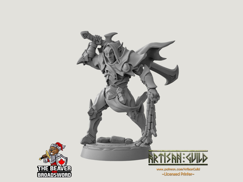 Ashen Alfar Inquisitor B - Dungeons and Dragons | Male | Fighter | Paldin Cleric | Elf Drow 5e Fantasy  Pathfinder 2e 5e Tabletop Mini DnD