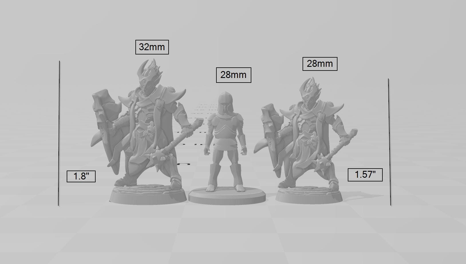Ashen Alfar Inquisitor E - Dungeons and Dragons | Male | Fighter | Paldin Cleric | Elf Drow DnD 5e Fantasy  Pathfinder 2e 5e Tabletop Mini