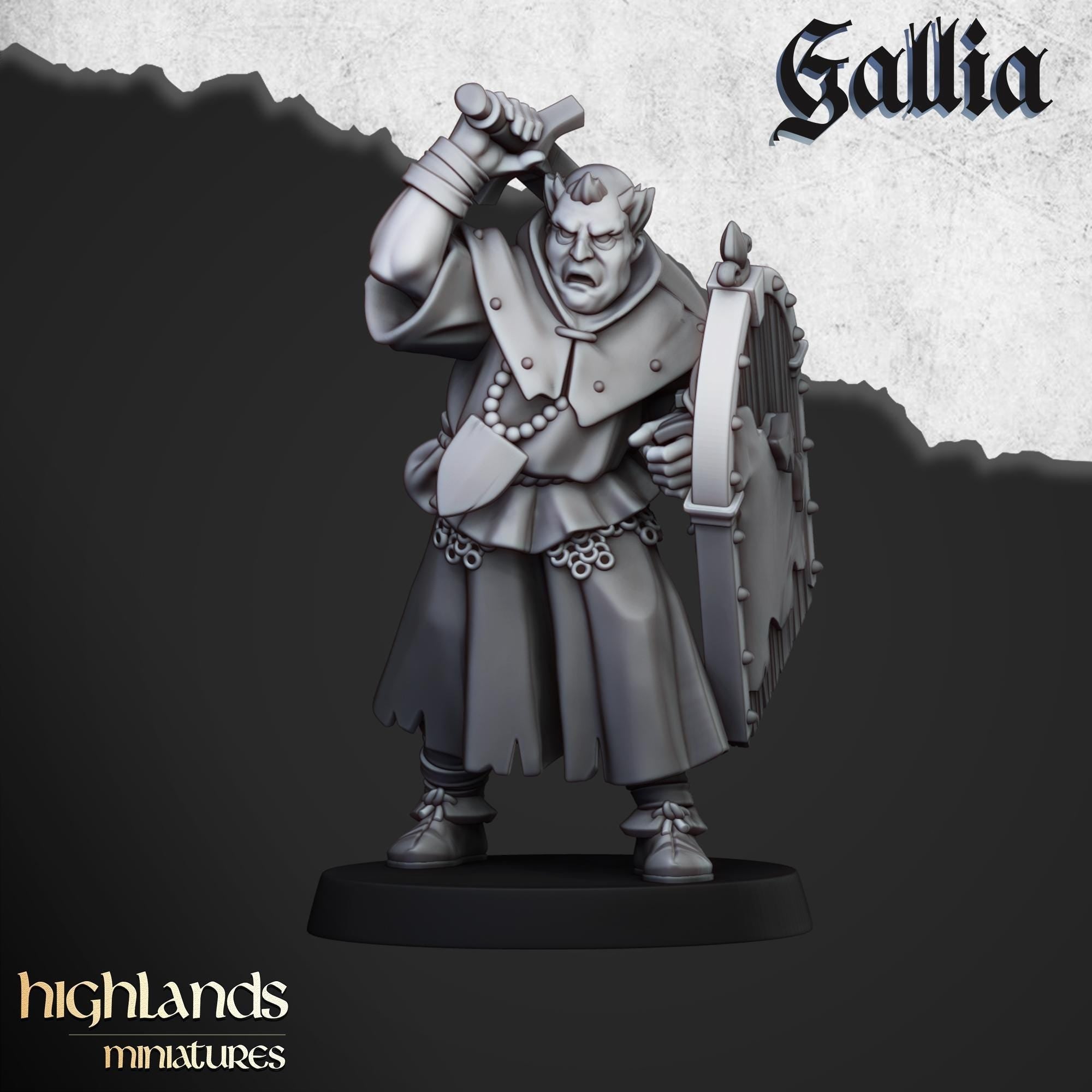 Grail Pilgrims Miniature Set - 28/32mm Scale Premium Resin Models for Wargaming and ttRPG, DnD, Human, Gallia, Durable, High Quality, Grail