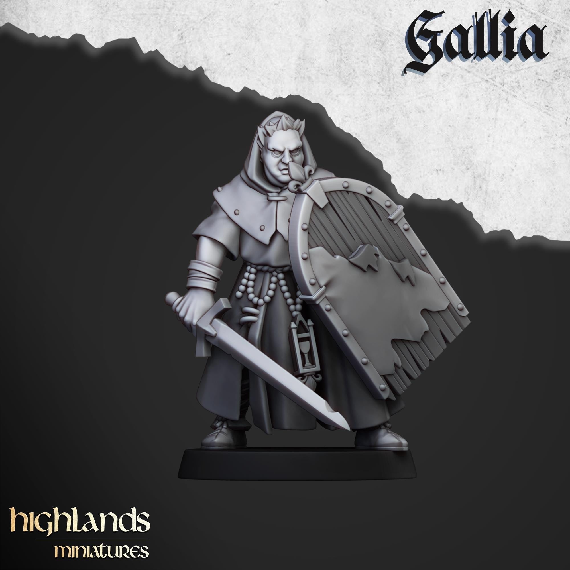 Grail Pilgrims Miniature Set - 28/32mm Scale Premium Resin Models for Wargaming and ttRPG, DnD, Human, Gallia, Durable, High Quality, Grail