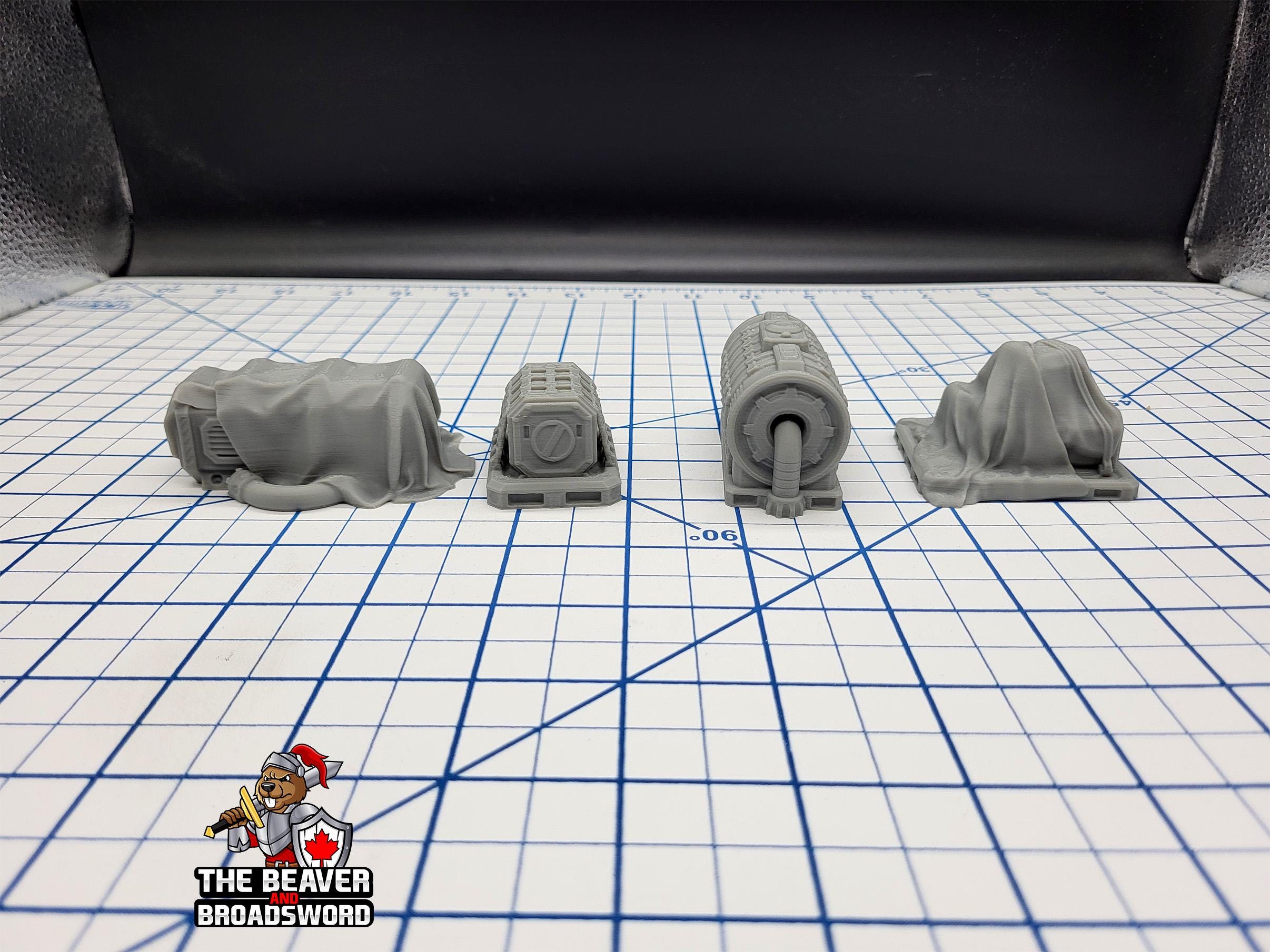Scifi Assorted Cargo - EC3D , Infinity, Legion, Cyberpunk, Starfinder, tabletop terrain, Sci-fi Scenery, Wargaming, Space Hangar, Shipping