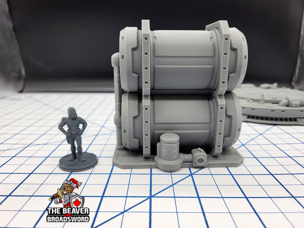 Scifi Landing Pad Set - EC3D , Infinity, Legion, Cyberpunk, Starfinder, tabletop terrain, Sci-fi Scenery, Wargaming, Vehicle, Space, hangar