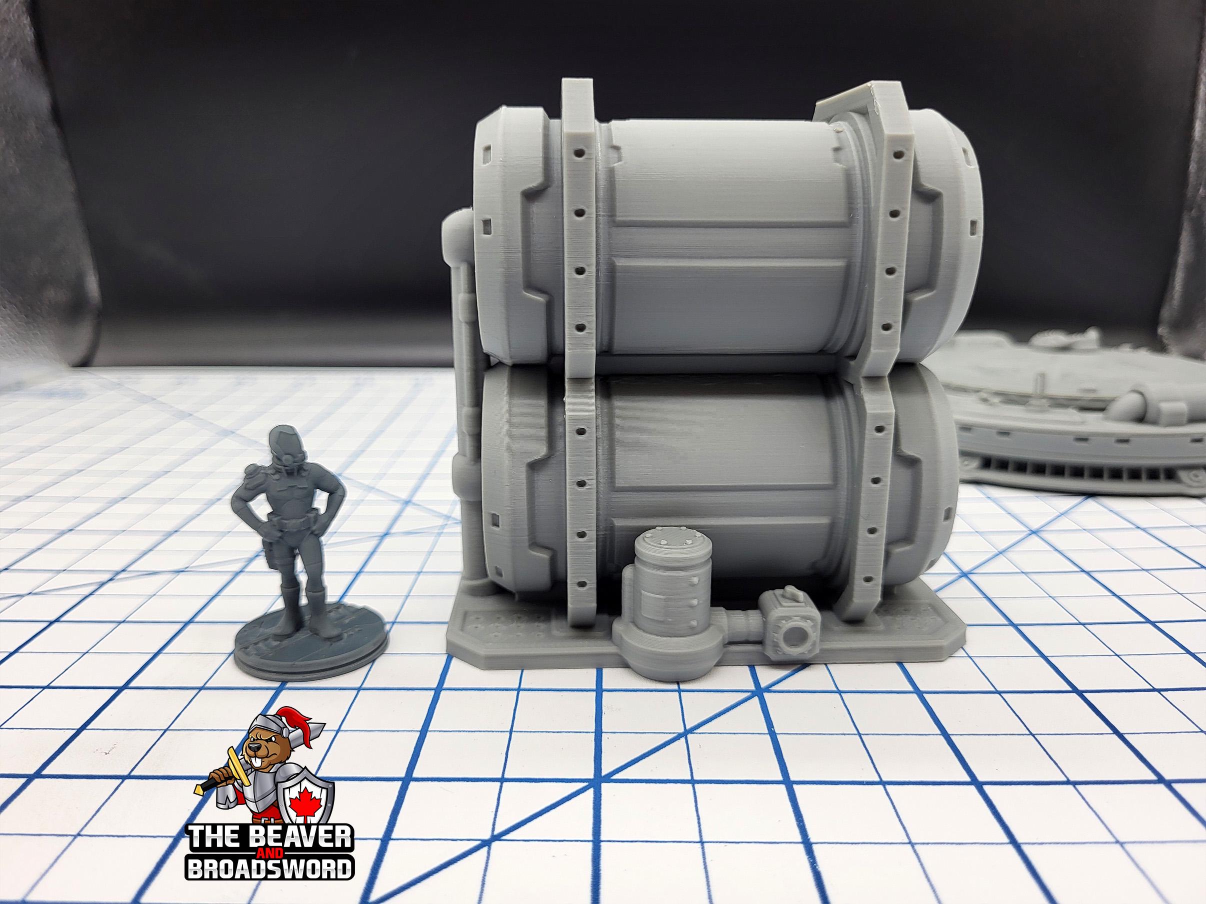 Scifi Landing Pad Set - EC3D , Infinity, Legion, Cyberpunk, Starfinder, tabletop terrain, Sci-fi Scenery, Wargaming, Vehicle, Space, hangar