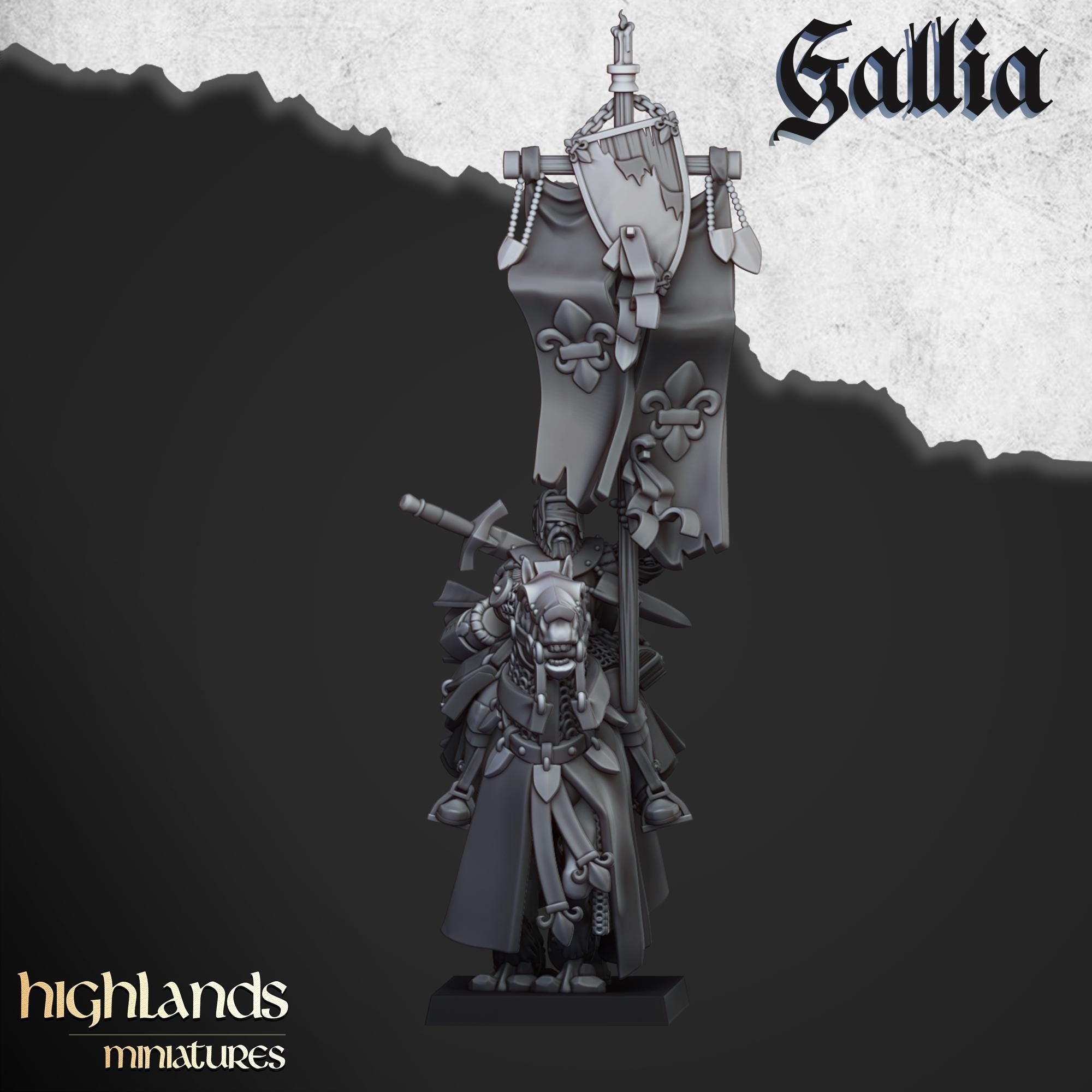 Questing Knights Miniature Set - 28/32mm Scale Premium Resin Models for Wargaming and RPG, DnD, Human, Gallia, Durable, High Quality