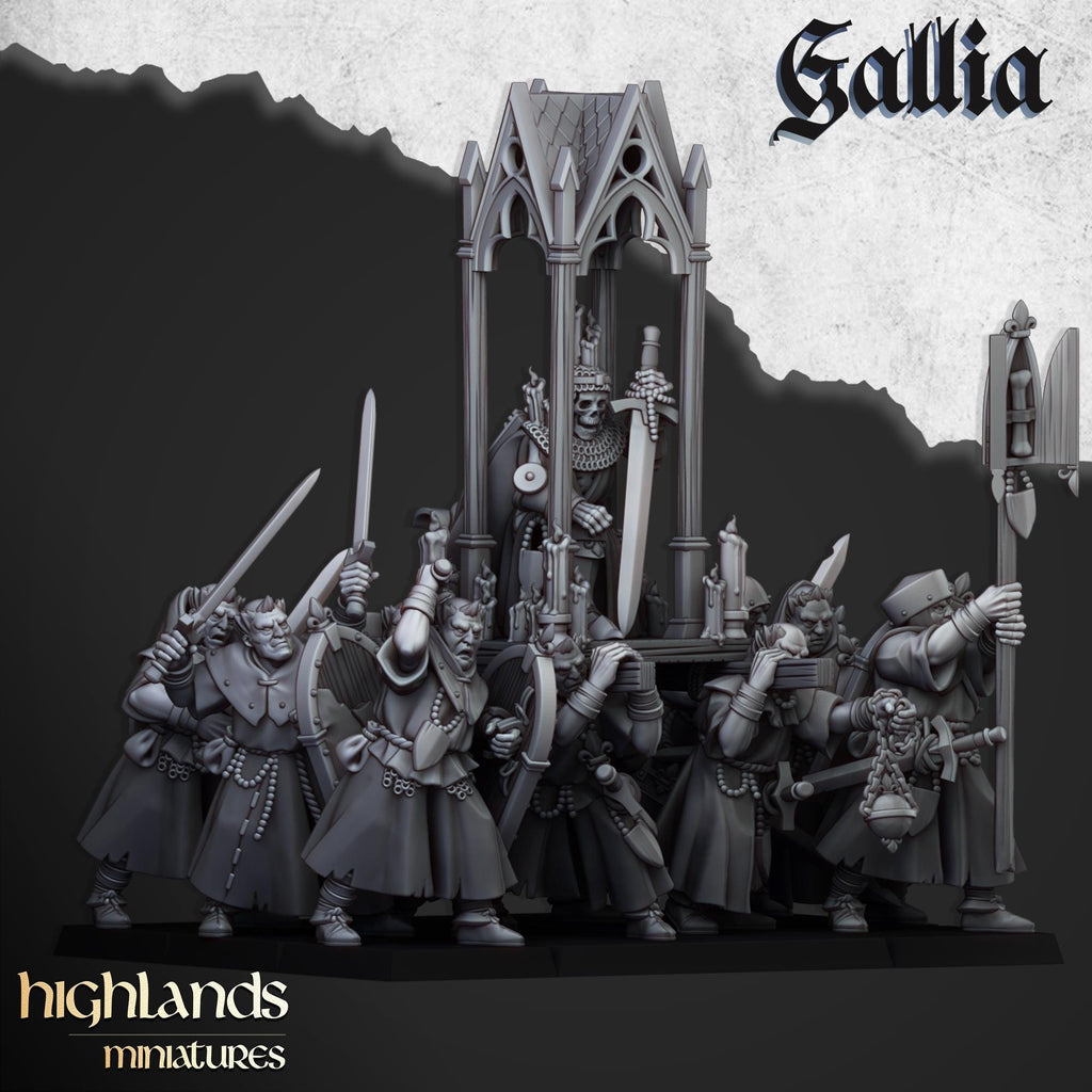 Grail Pilgrims Miniature Set - 28/32mm Scale Premium Resin Models for Wargaming and ttRPG, DnD, Human, Gallia, Durable, High Quality, Grail