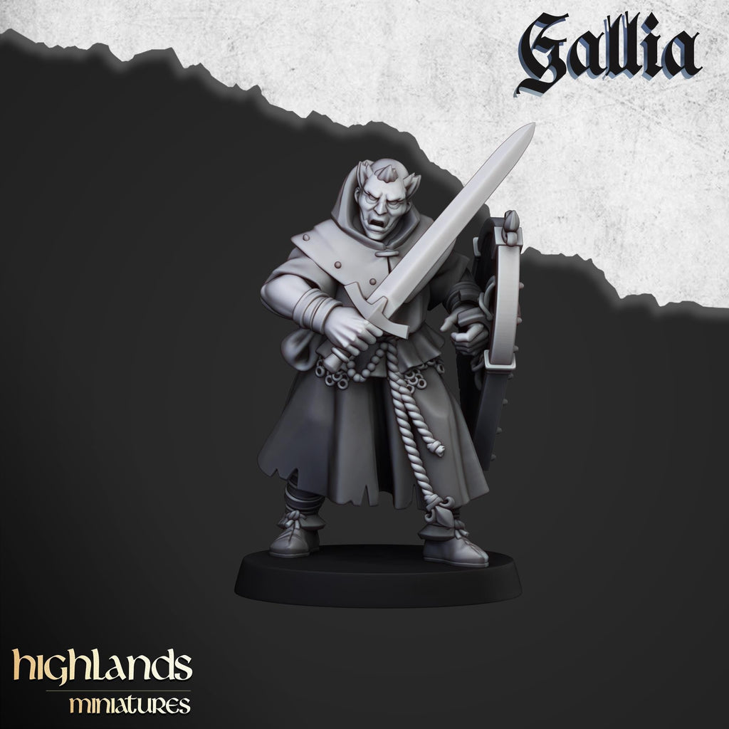 Grail Pilgrims Miniature Set - 28/32mm Scale Premium Resin Models for Wargaming and ttRPG, DnD, Human, Gallia, Durable, High Quality, Grail
