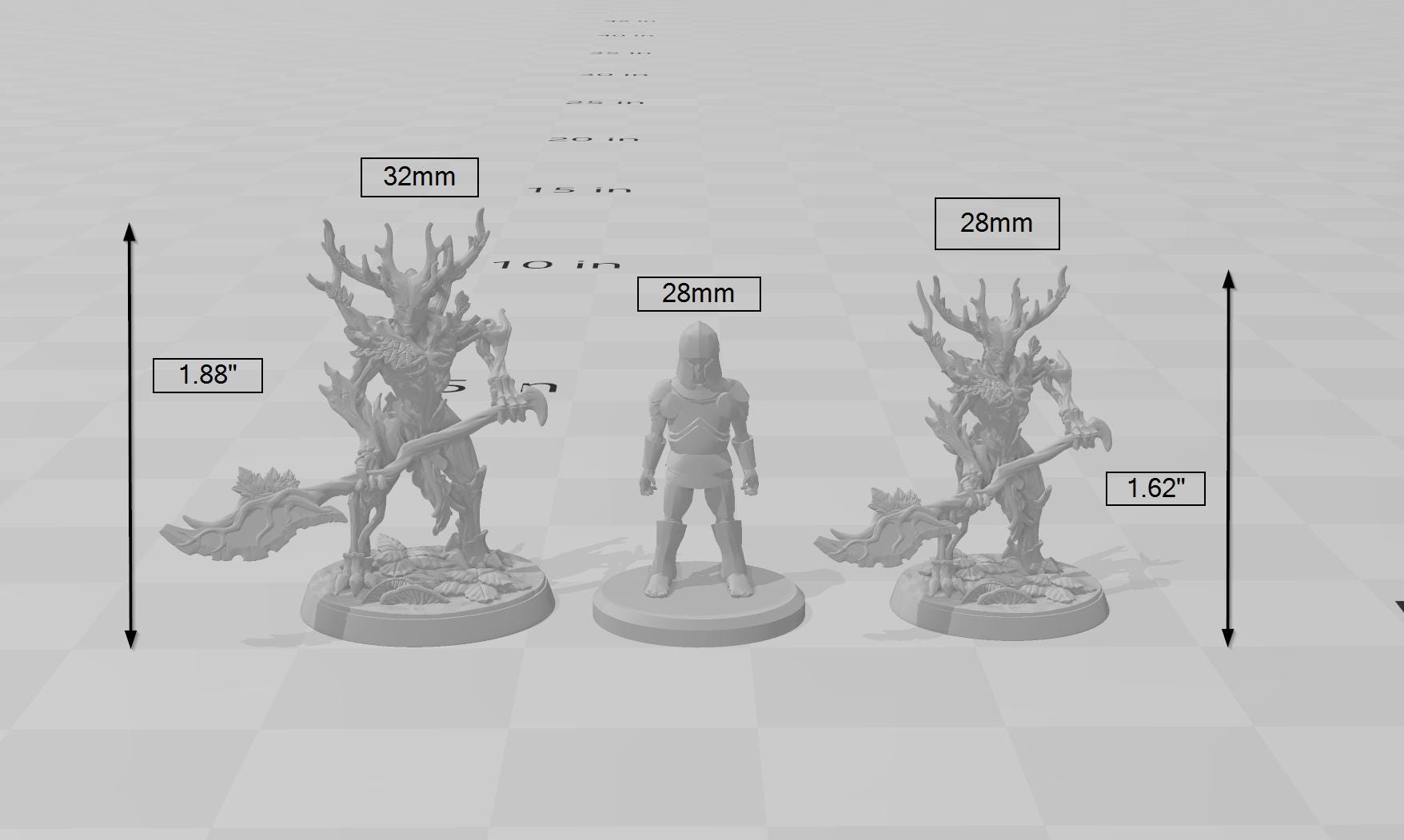 Barkwraith Spriggan F, Fighter, Monster, Fey, Dryad, DnD, Elven- High Quality Resin Printed 28mm 32mm Tabletop Miniature, Tough Figurine