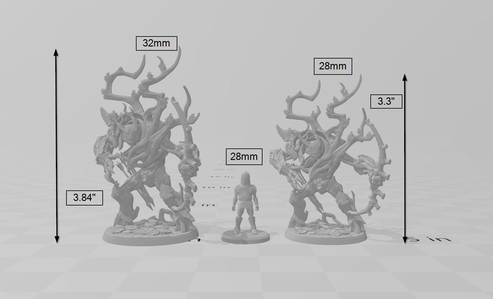 Barkwraith Primordial A, Ent, Monster, Fey, Dryad, DnD, Elven- High Quality Resin Printed 28mm 32mm Tabletop Miniature, Tough Figurine