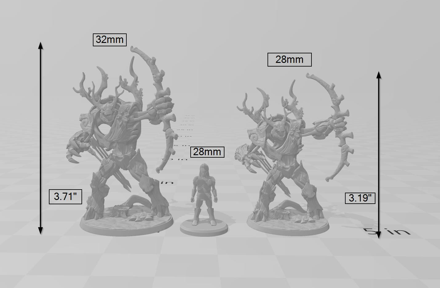 Barkwraith Primordial C, Ent, Monster, Fey, Dryad, DnD, Elven- High Quality Resin Printed 28mm 32mm Tabletop Miniature, Tough Figurine