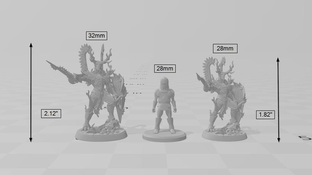 The Green Knight Spriggan DnD Mini, Fey, Monster Fairy Dryad, Elven- High Quality Resin Printed 28mm 32mm Tabletop Miniature, Tough Figurine