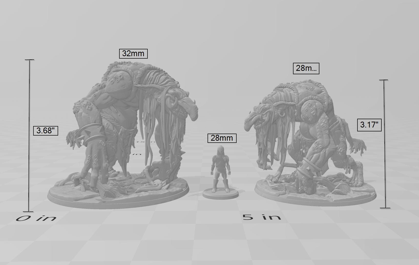 Faldorn Swamp Troll large premium miniature - High Quality Resin Printed 28mm 32mm Tabletop Miniature, Tough, Durable, Figurine and Diorama