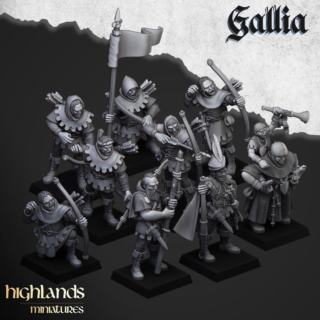 The Peasant Uprising mini set - 28/32mm Scale Premium Resin Models for Wargaming and RPG, DnD, Human, Gallia Durable High Quality Cavalry