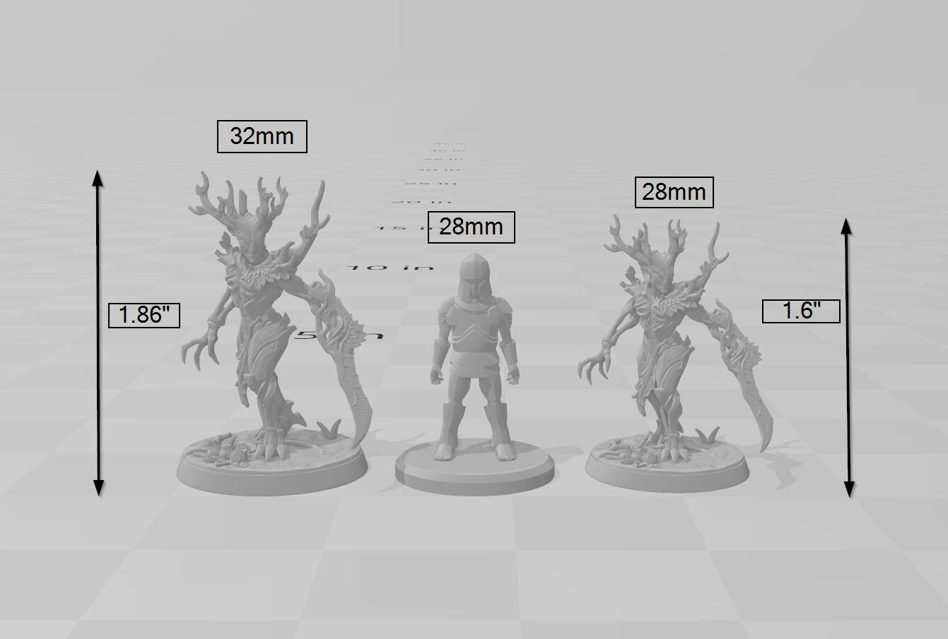 Barkwraith Spriggan D, Fighter, Monster, Fey, Dryad, DnD, Elven- High Quality Resin Printed 28mm 32mm Tabletop Miniature, Tough Figurine