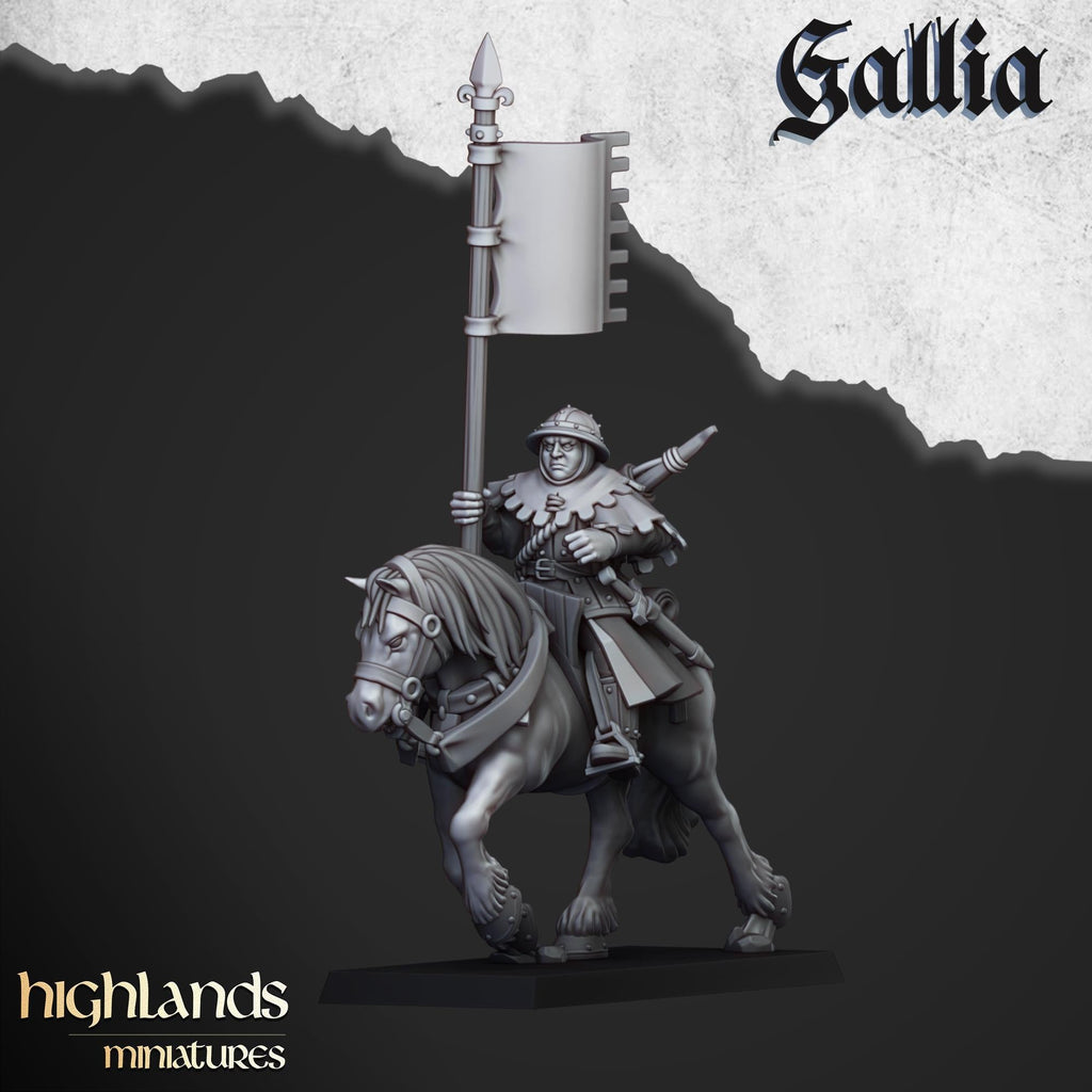 Mounted Men at Arms mini set - 28/32mm Scale Premium Resin Models for Wargaming and RPG, DnD, Human, Gallia, Durable, High Quality Cavalry