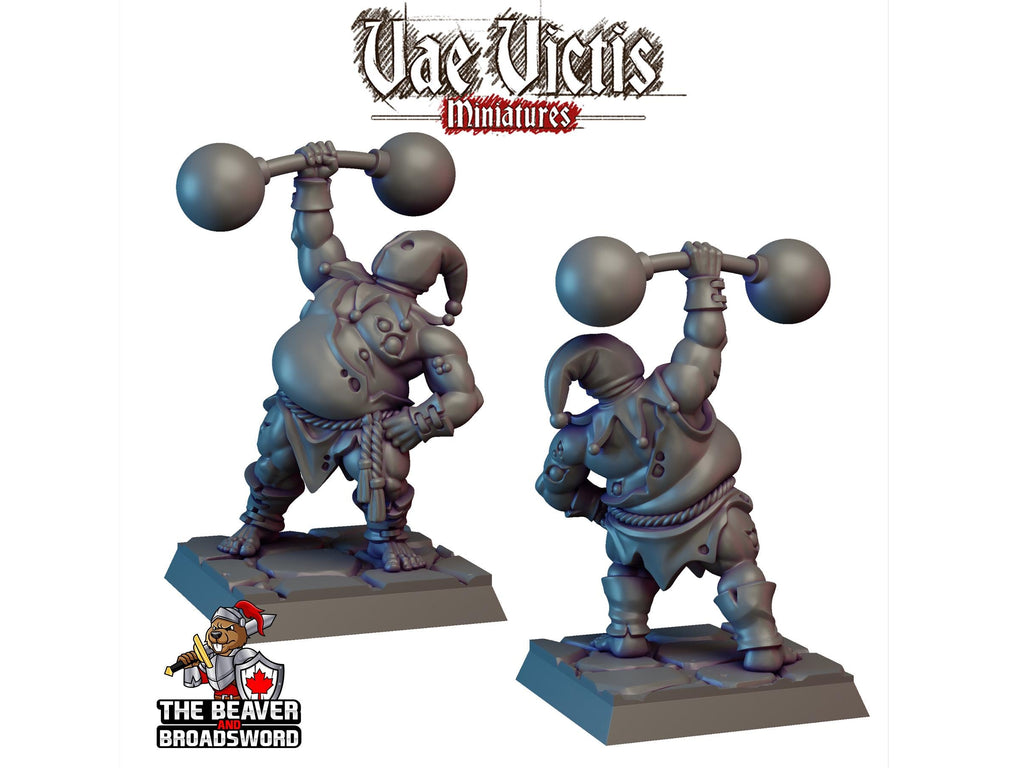 Corrupted Circus Strongman - Monster, Fey, Undead, DnD, Fantasy- High Quality Resin Printed 28mm 32mm Tabletop Miniatures, Tough Figurine
