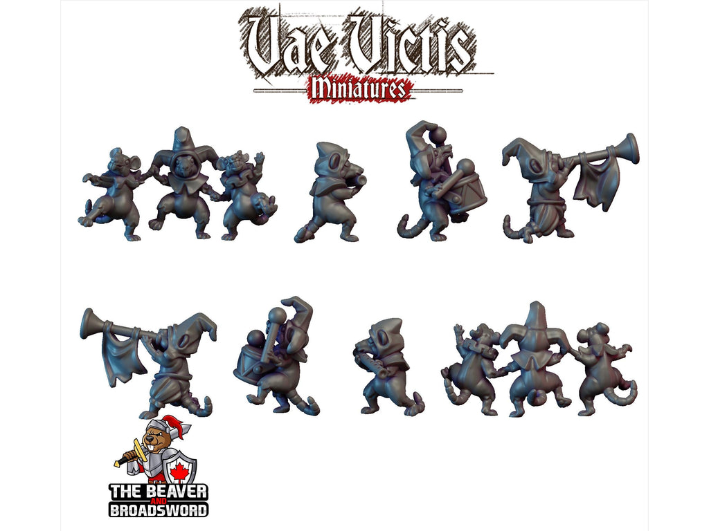 Corrupted Circus Mini Set - Monster, Fey, Undead, DnD, Fantasy- High Quality Resin Printed 28mm 32mm Tabletop Miniatures, Tough Figurine
