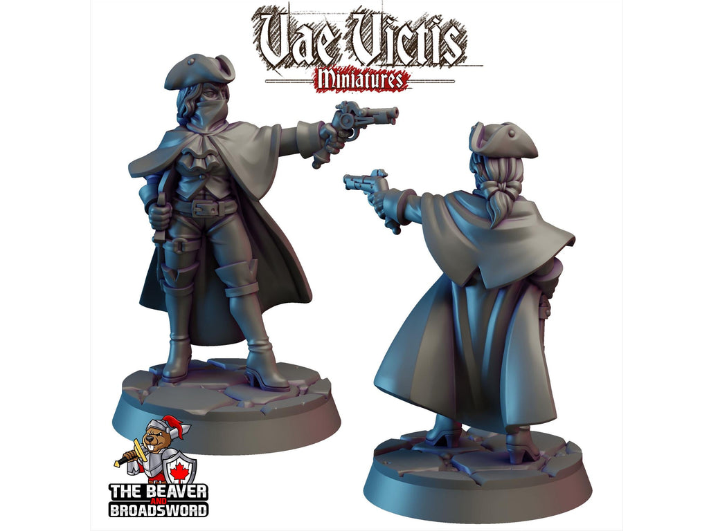 Highway Woman - Human, Bandit, Rogue, DnD, Fantasy- High Quality Resin Printed 28mm 32mm Tabletop Miniatures, Tough Figurine