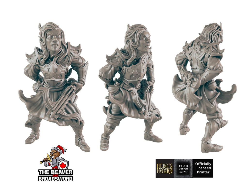 Dark Elf Set | DnD Miniature, Premium Resin, Durable and Tough for your TTRPG and Wargaming! 32mm, 28mm, Male, Drow, Fighter, Rogue