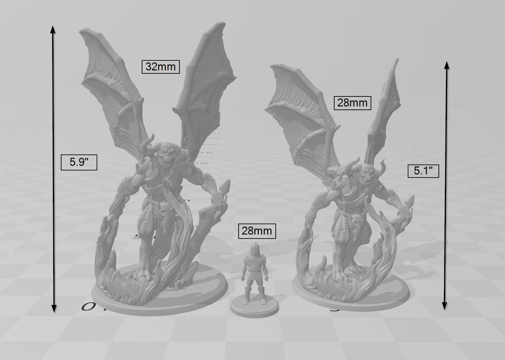 Balor | DnD Premium Resin Miniature, Durable and Tough for your TTRPG and Wargaming! 32mm, 28mm, Demon, Fiend, Epic Boss, Diorama, Devil