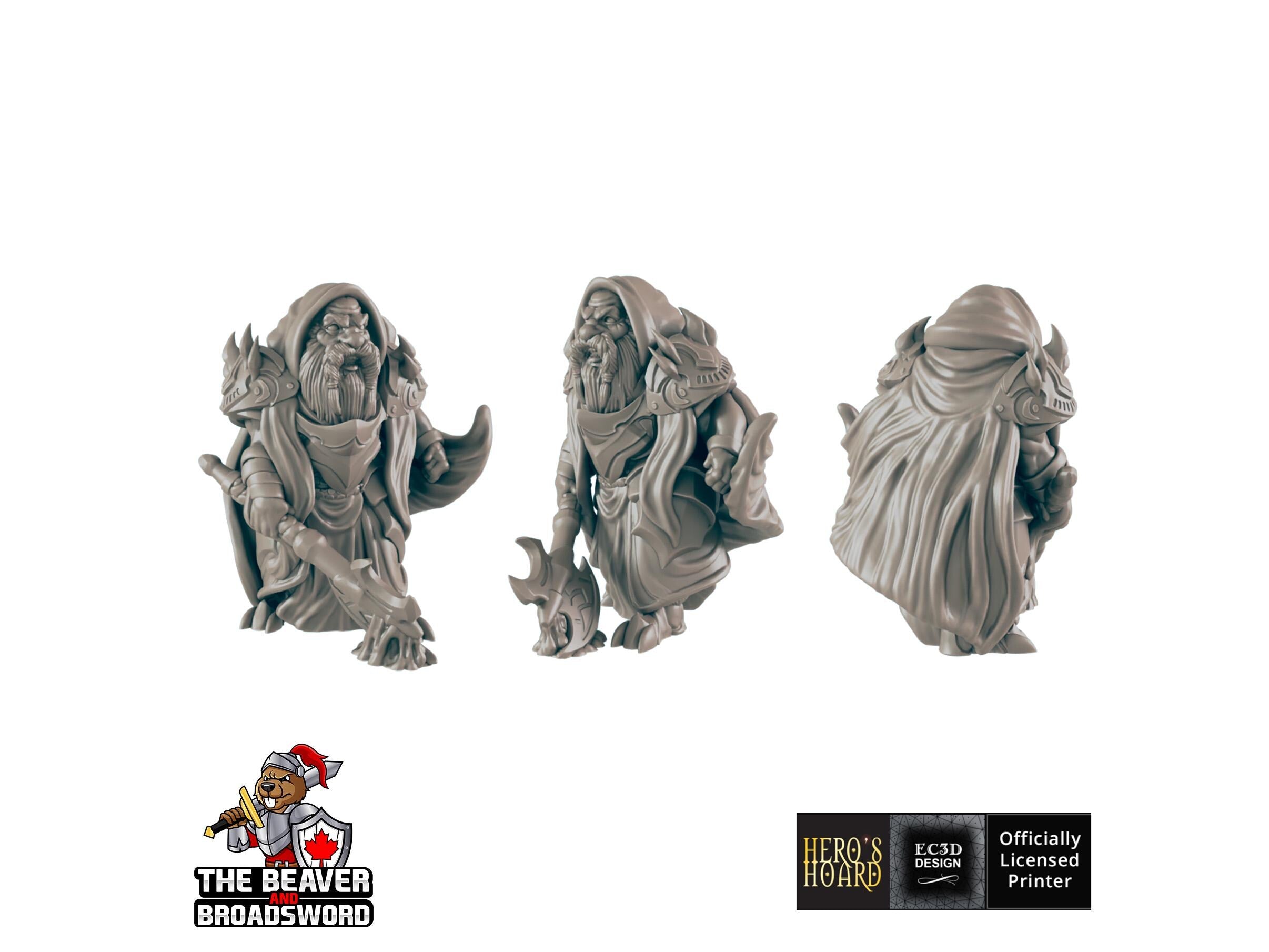 Dark Dwarf Pack | DnD Miniature, Premium Resin, Durable and Tough for your TTRPG and Wargaming! 32mm, 28mm, Male, Duergar Mountain Underdark
