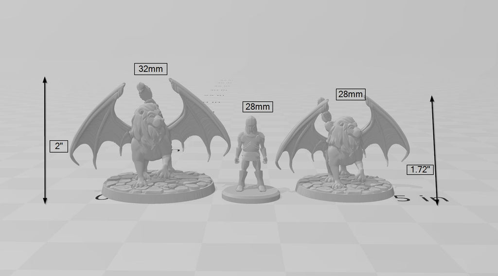 Manticore | DnD Miniature, Premium Resin, Durable and Tough for your TTRPG and Wargaming! 32mm, 28mm, Beast, Large, Monstrosity, Monster