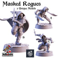 Masked Rogues mini set | DnD Miniature, Premium Resin, Durable and Tough for your TTRPG and Wargaming! 32mm, 28mm, Thief, Assassin